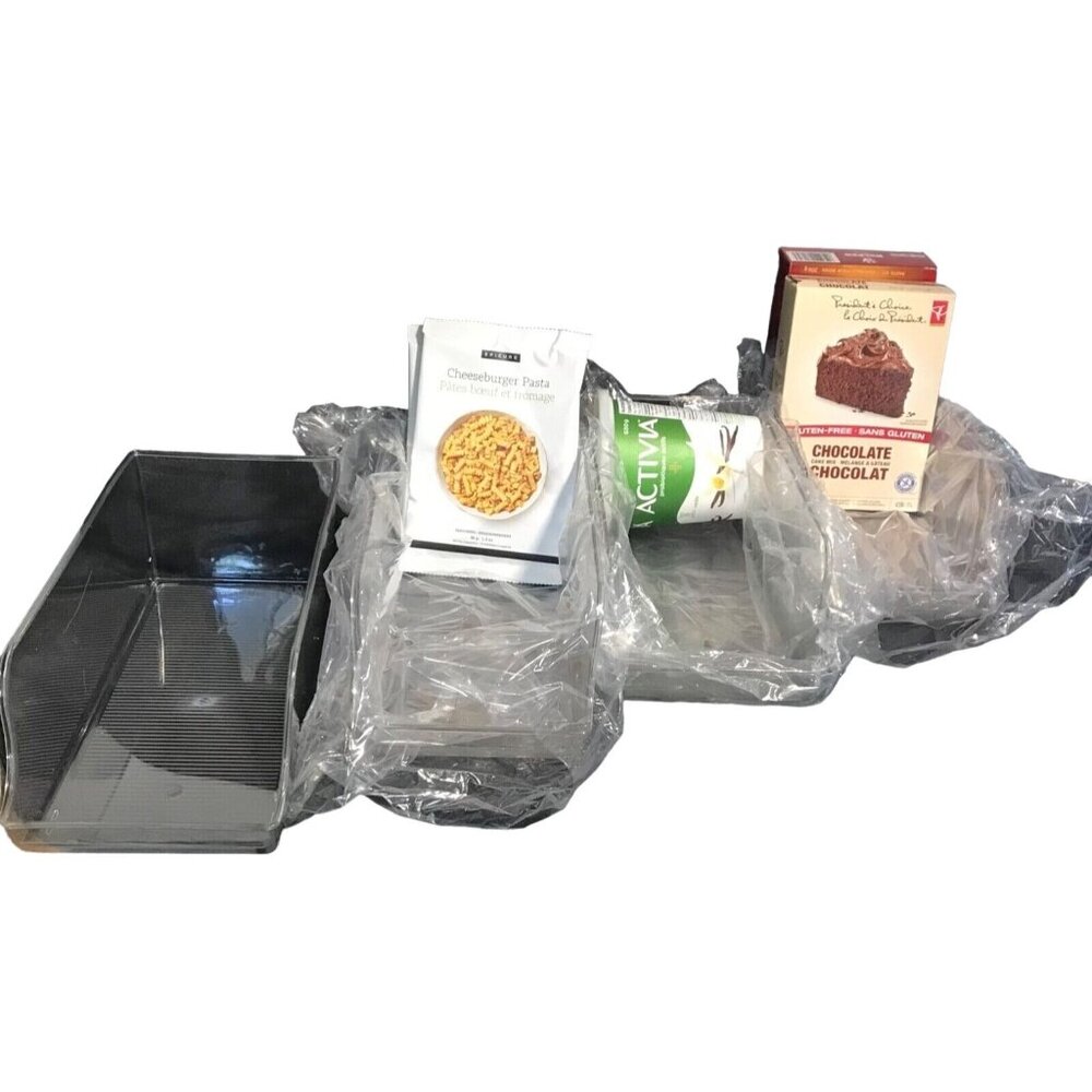 Set of 4 Fridge Storage Box Kitchen Organizer Case Bin Stackable Container Tray